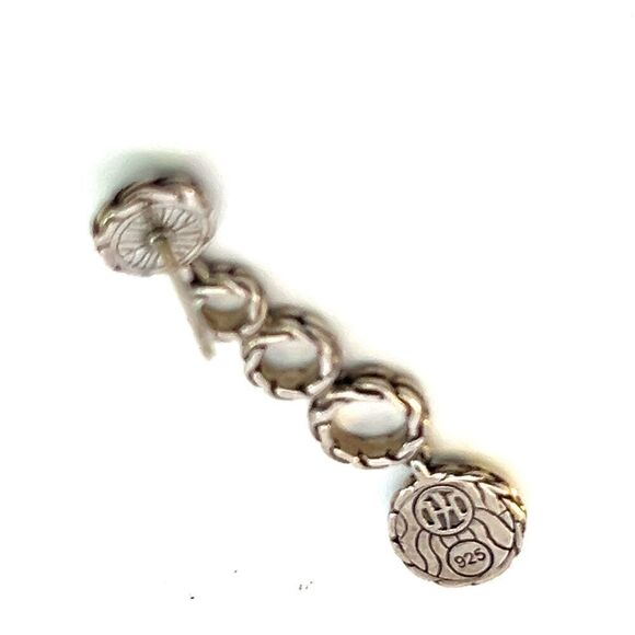 John Hardy Estate Woven Cable Dangle Earrings Sterling Silver JH91 - Picture 5 of 6